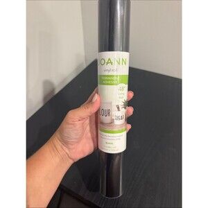 JOANN Black Permanent Adhesive Vinyl 12" x 48" Cricut Silhouette Craft Roll
